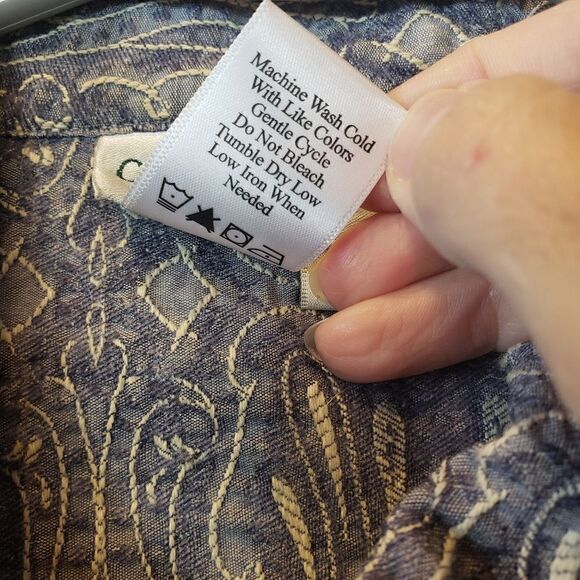 COLDWATER CREEK Button Front Jacket Embroidered Design - Picture 5 of 7